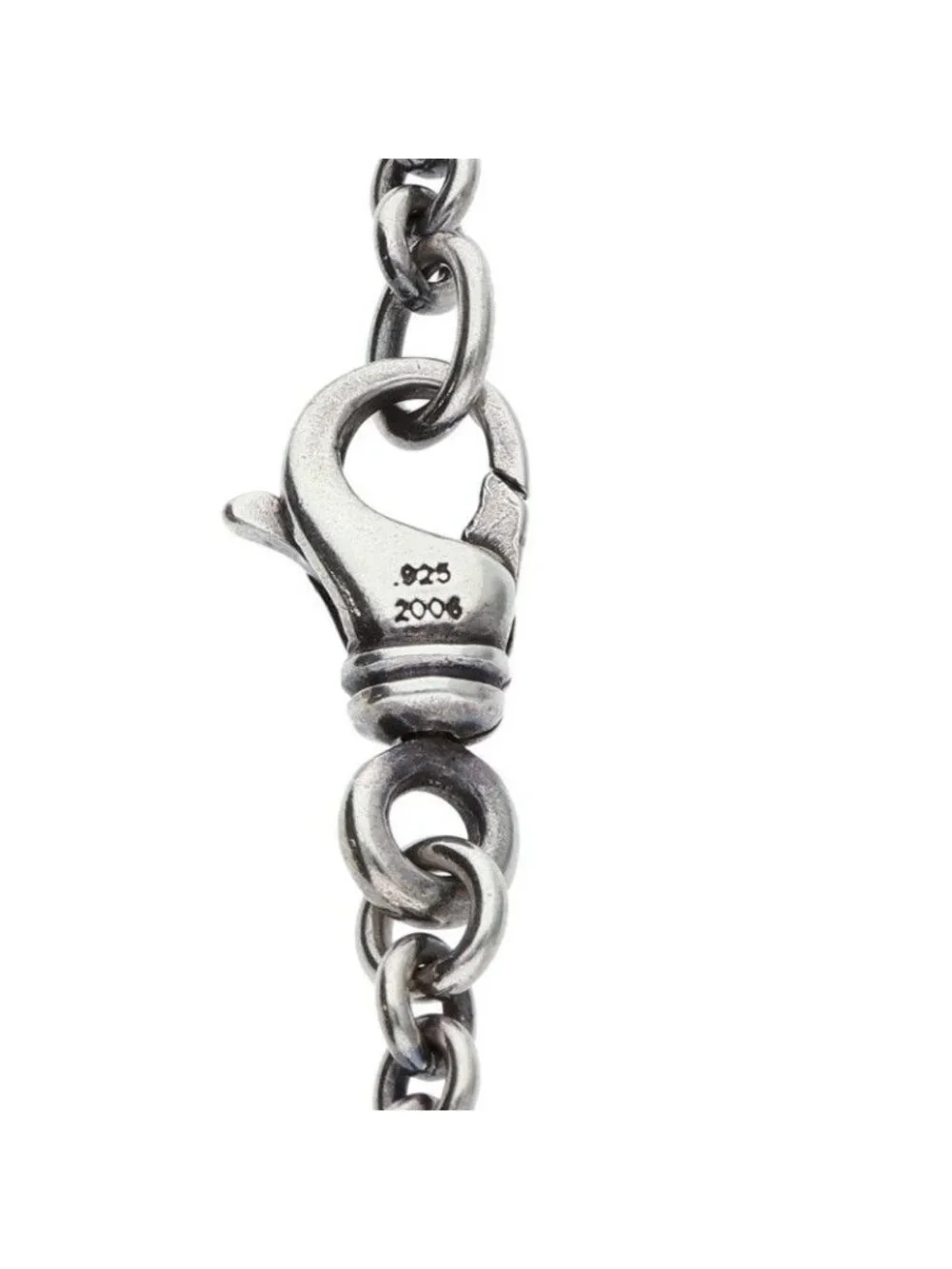 Chrome Hearts Chn Tny CH Crs Tiny CH Cross Chain Silver Bracelet